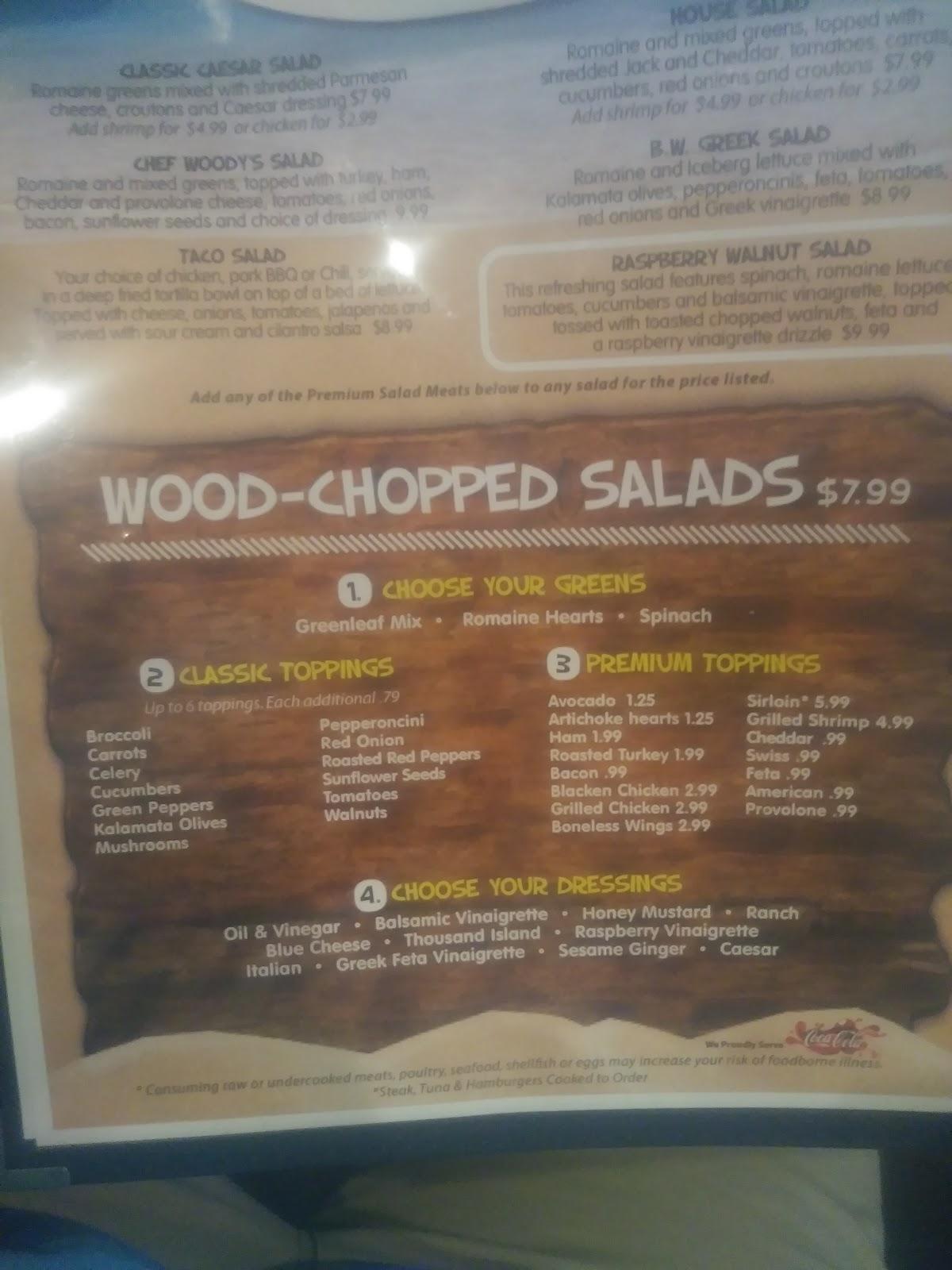 Menu at Woody's Raw Bar & Grill, Chesapeake, Portsmouth Boulevard Suite 872