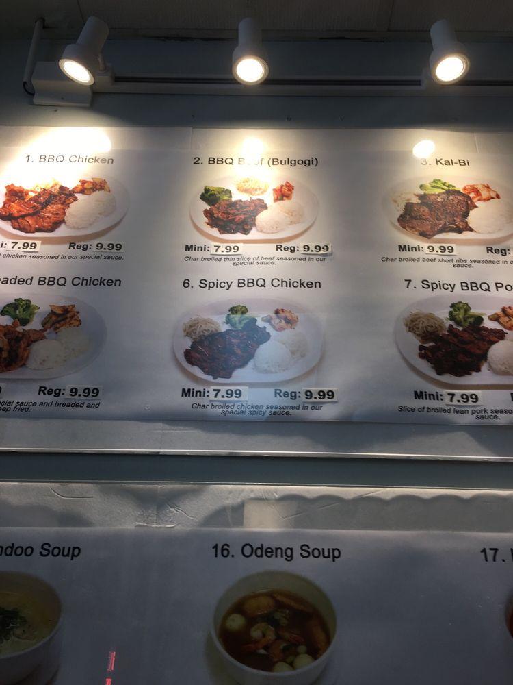 Menu at Tasty Korean BBQ, Virginia Beach