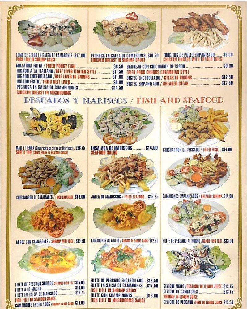 Menu at El Carretero restaurant, Union City, 2116 Bergenline Ave
