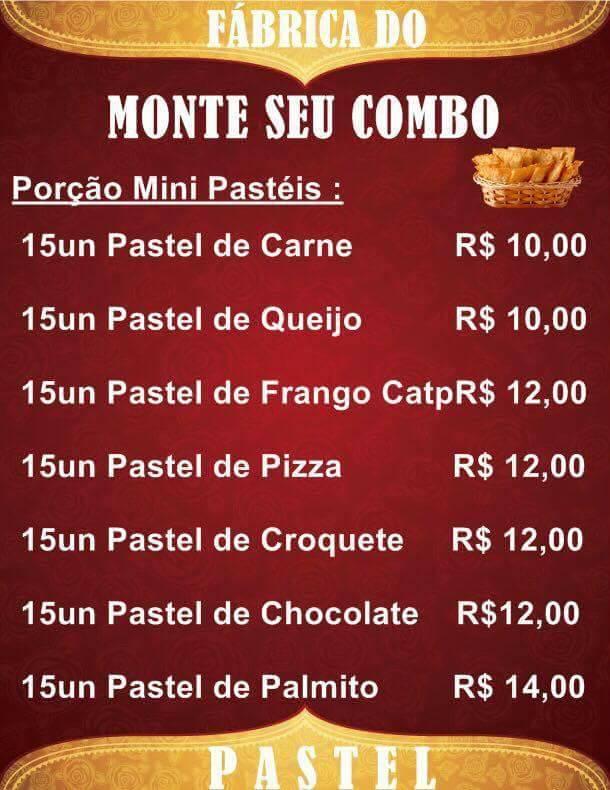 Menu em Fábrica Do Pastel cafeteria Conchal