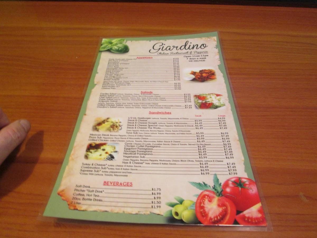 Giardino's glade 2025 spring va menu