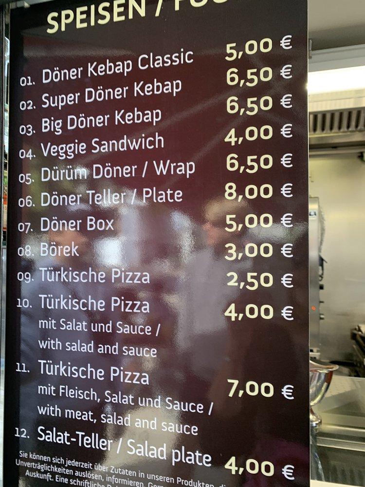 Speisekarte von Kadakal’s Original Döner Kebap restaurant, Berlin