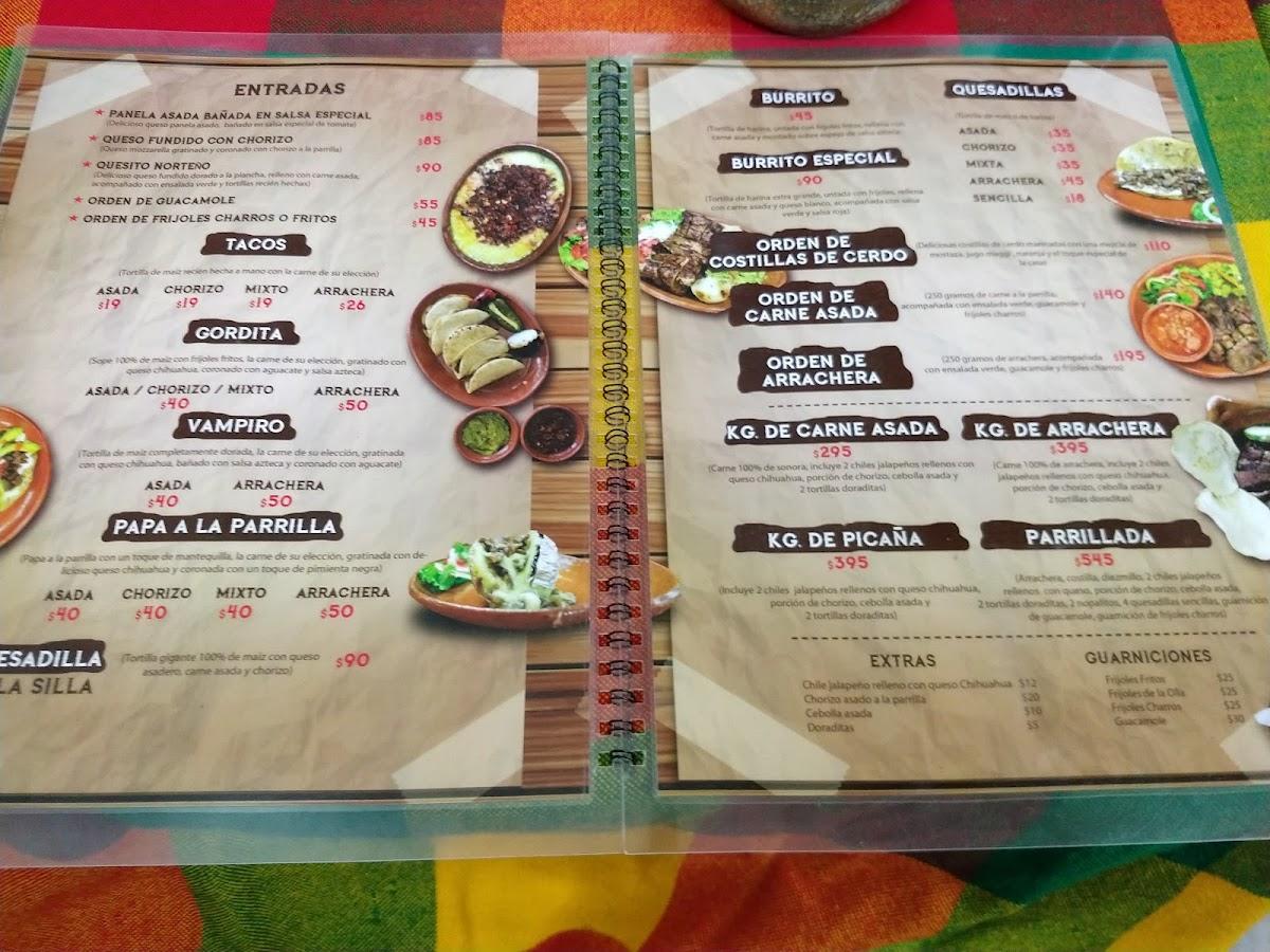 Carta del pub y bar Carnes Asadas "El Regio", Ciudad Guzmán