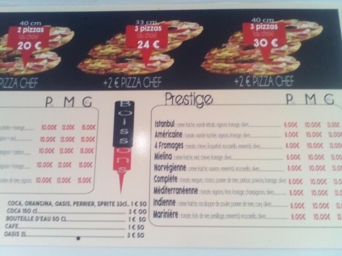 Menu au PBG Pizza Burger Grill restaurant, Carcassonne