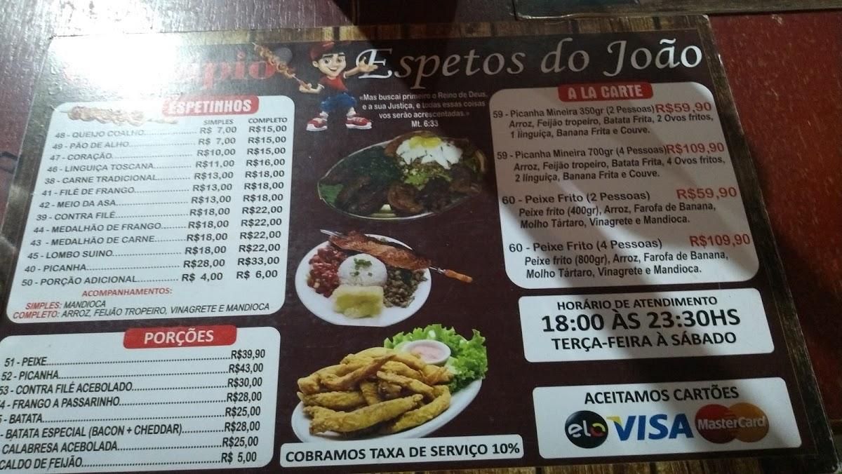 Menu em Espetos Do João Unidade Boa Esperança restaurante Cuiabá Av