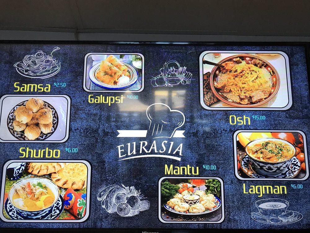 Menu at EurAsia restaurant, Loveland