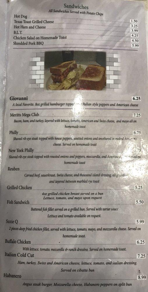 Menu at Fairview Diner restaurant, USA, RR 2 Box 41