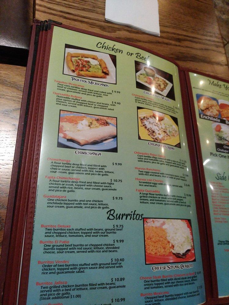 Menu at El Patio Mexican Grill & Cantina restaurant, Enid