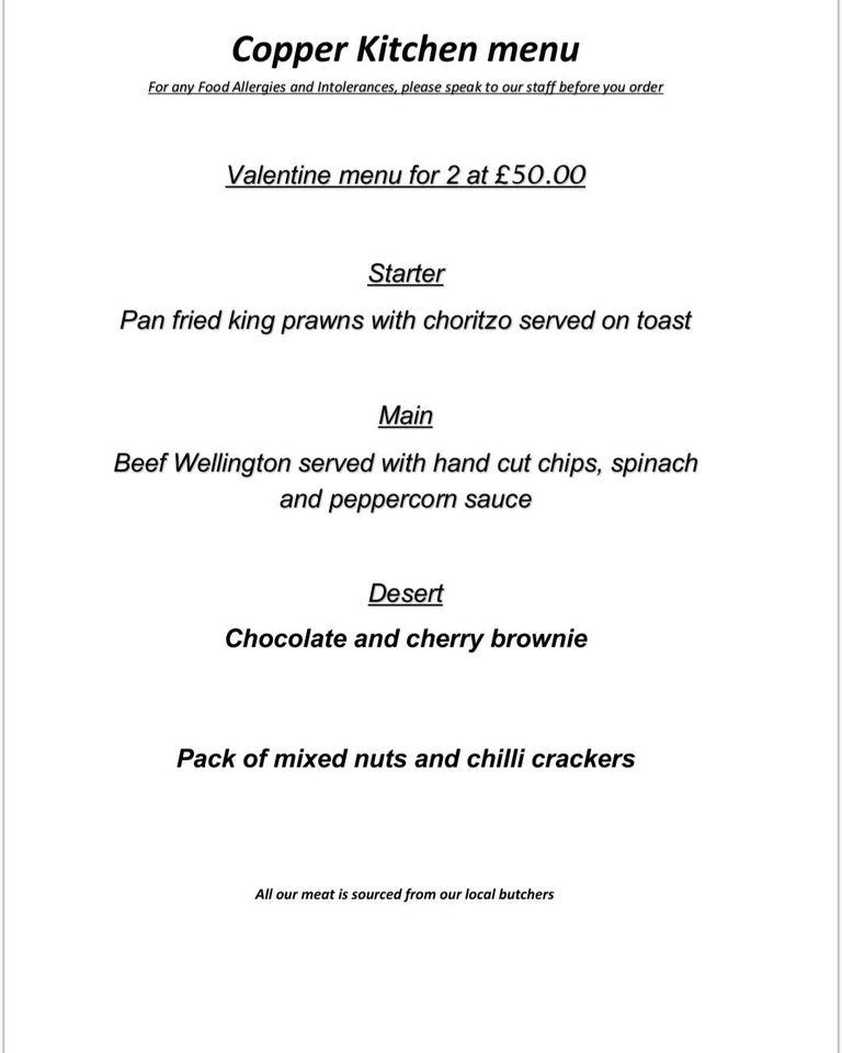 Carta del restaurante Copper Kitchen, Bicester