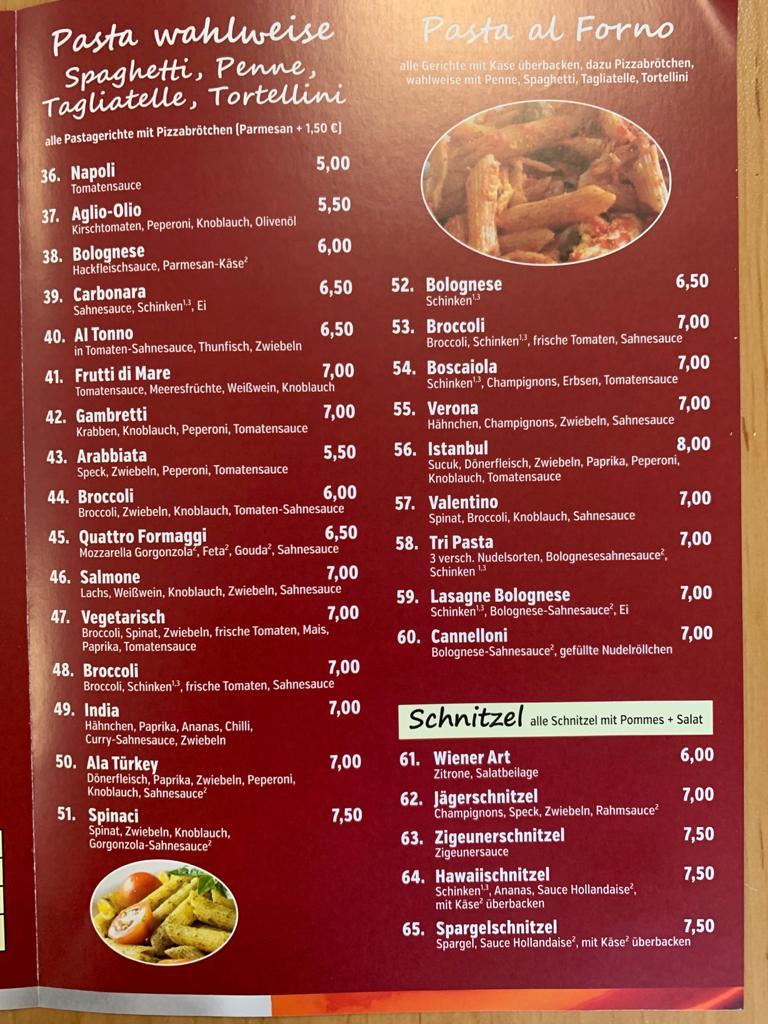 Speisekarte von Pizzeria Sant Antonio, Dortmund