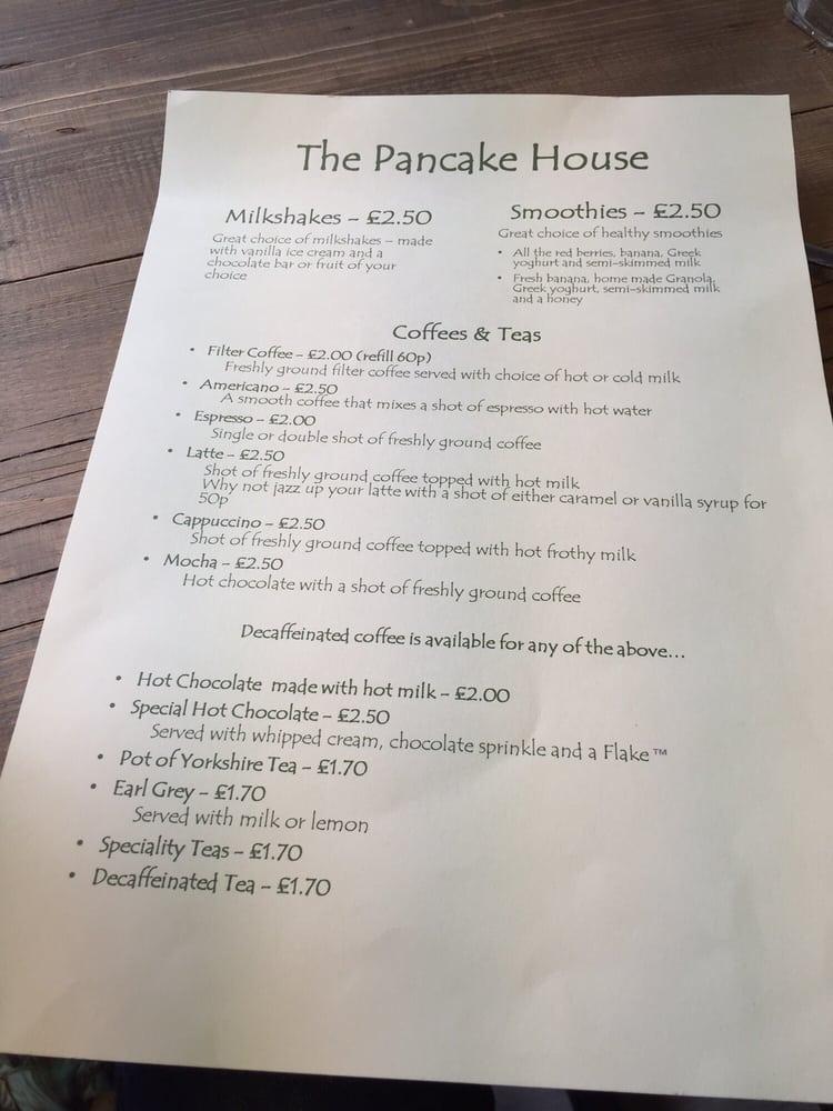 Menu at The Pancake House desserts, Pateley Bridge
