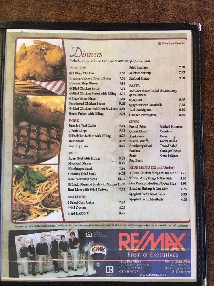 Menu At Home Style Family Restaurant, Greencastle