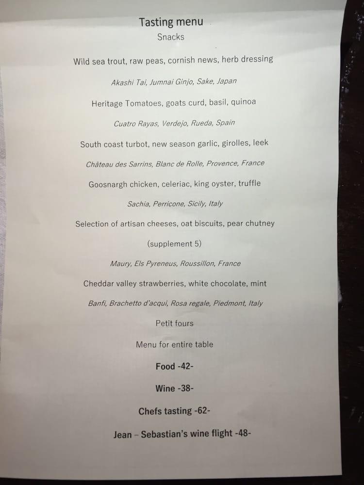 Menu at Adelina Yard restaurant, Bristol, Queen's Quay