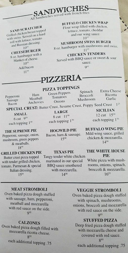 Menu at Hubies pizzeria, Middleburgh