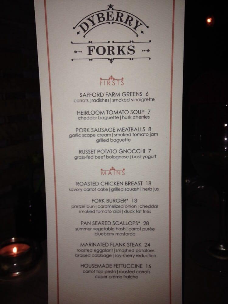 Menu at Dyberry Forks pub & bar, Honesdale