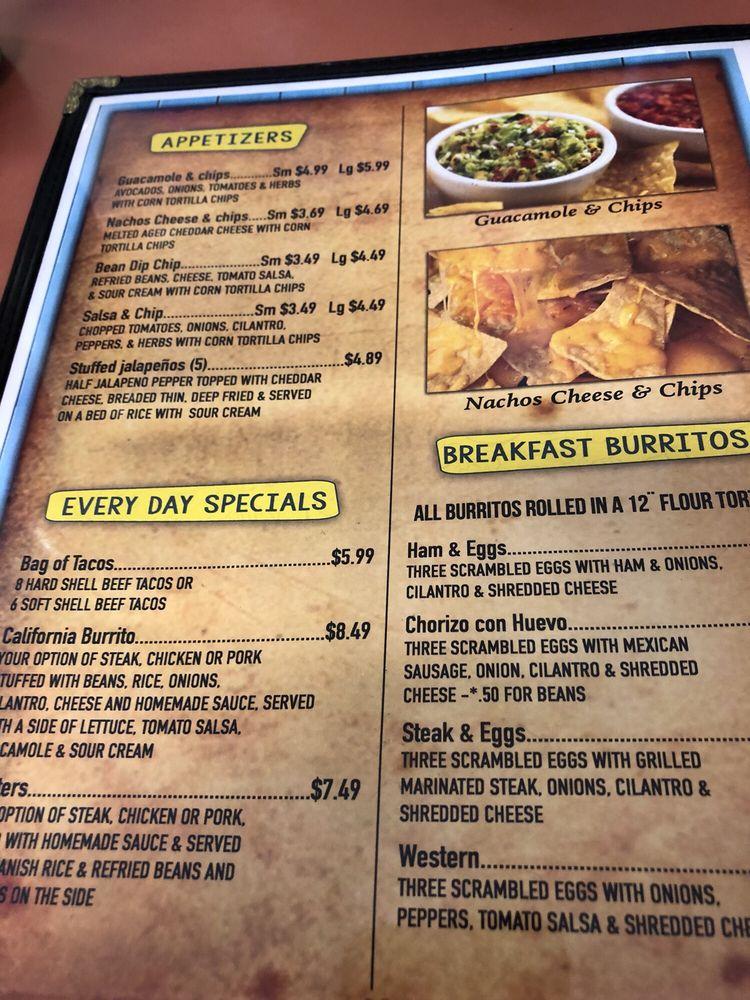 Menu at Taco Pancho restaurant, Bonita Springs, Imperial Pkwy 300