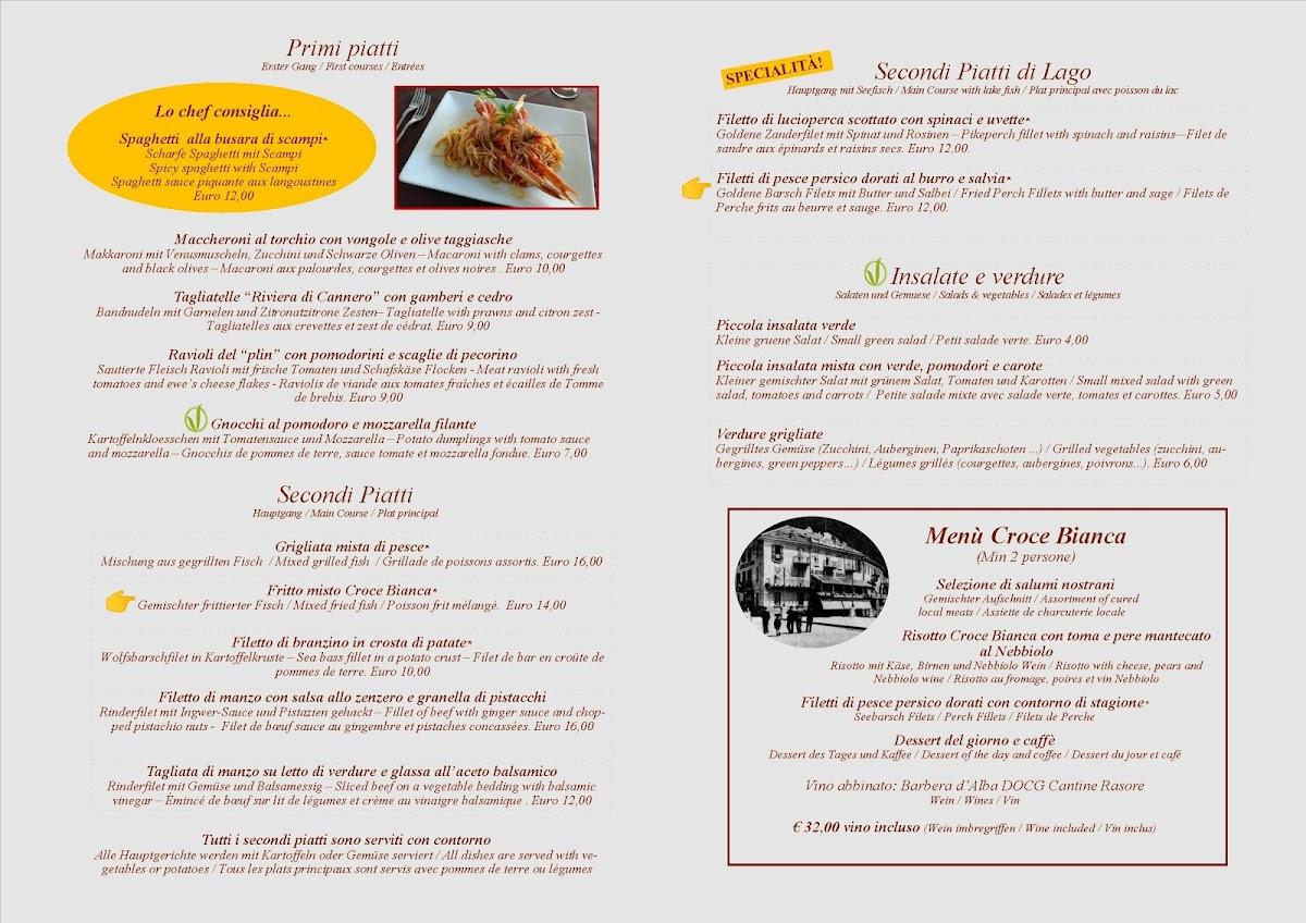 Menu da Hotel Ristorante Croce Bianca, Omegna