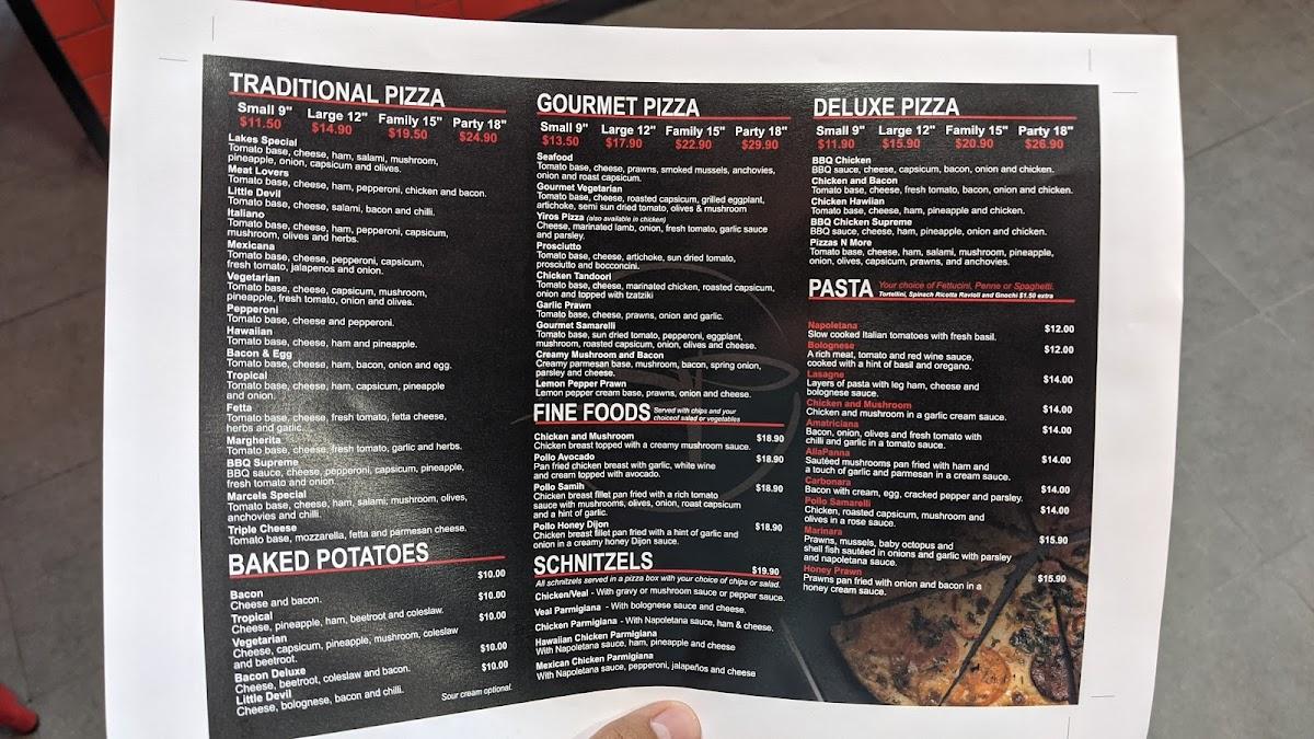 Menu at Samarelli Pizzas N More pizzeria, Para Hills West