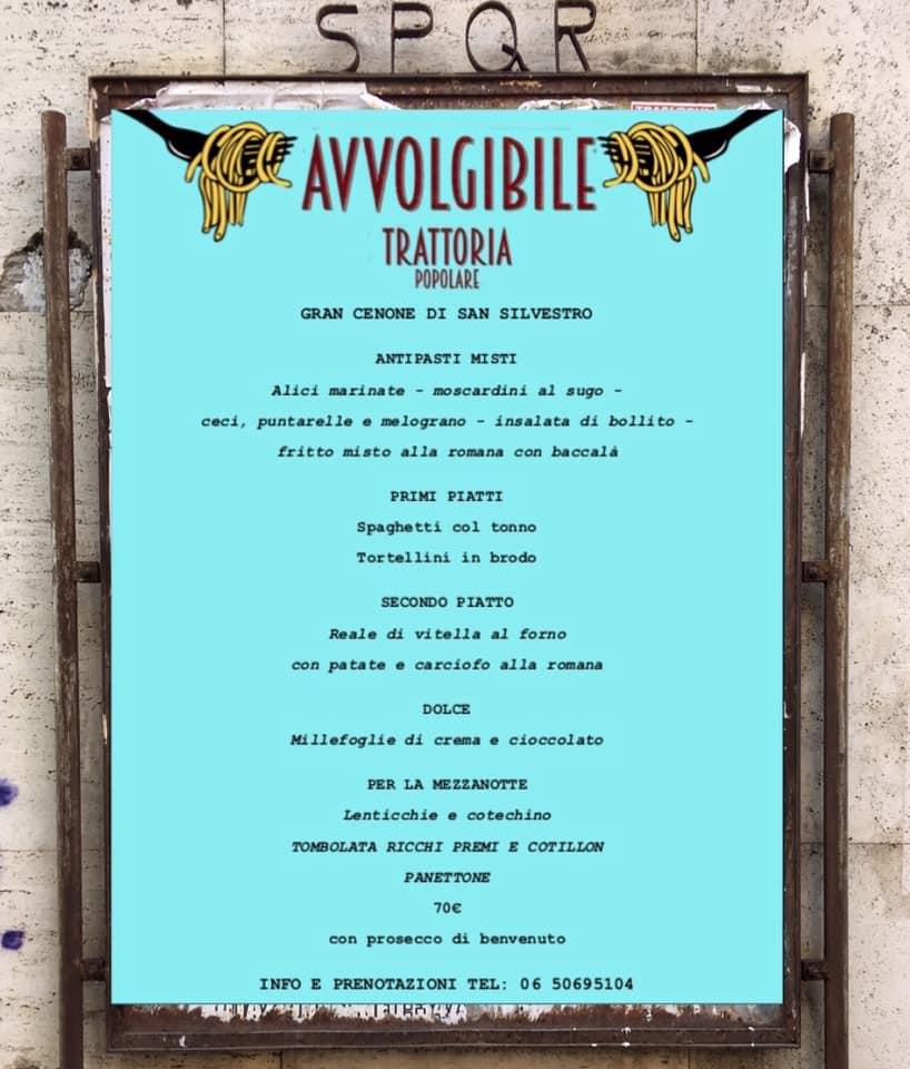 Menu di Trattoria L'avvolgibile 