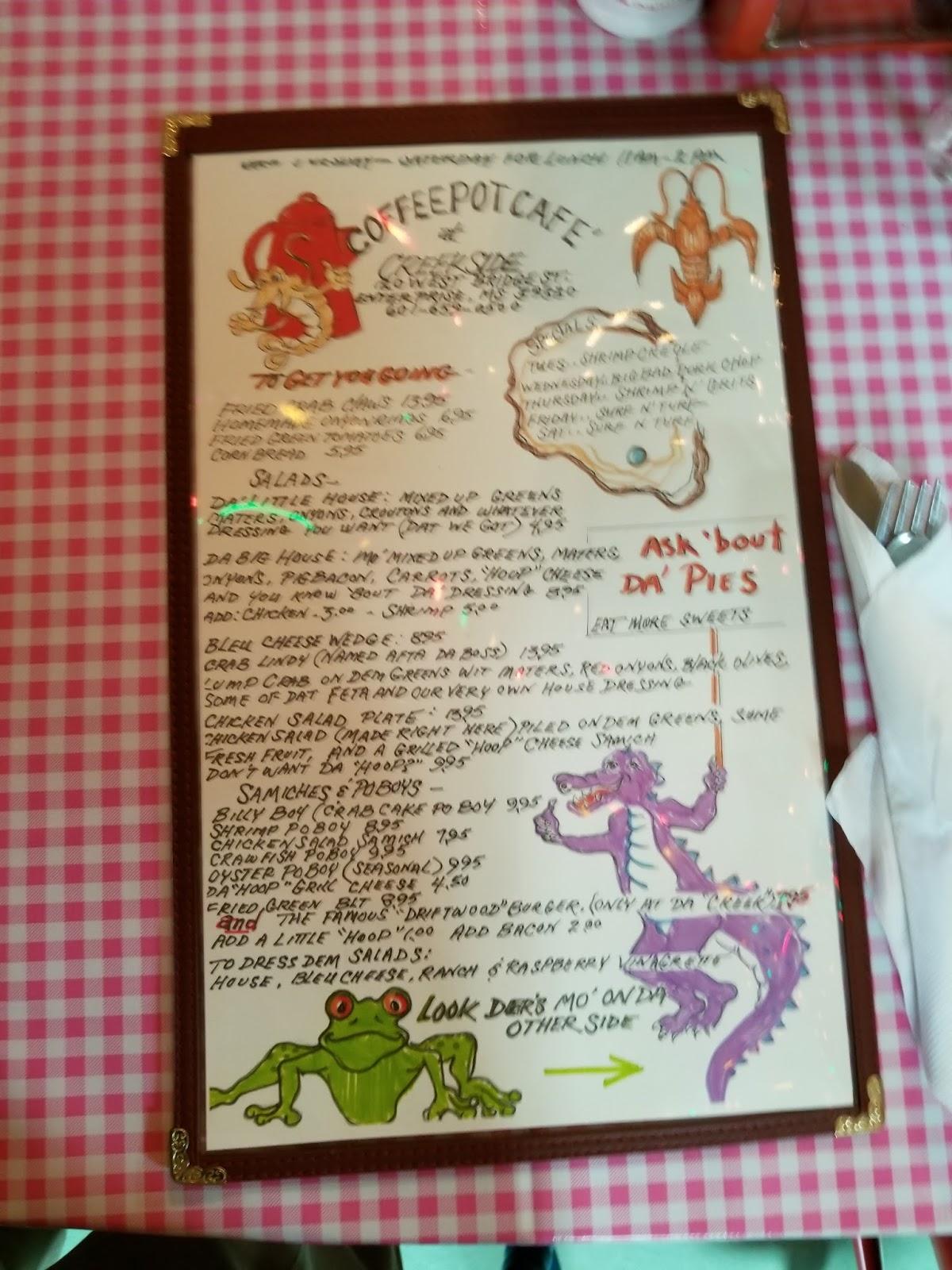 Menu at The French Quarter (Coffee Pot Cafe), Enterprise