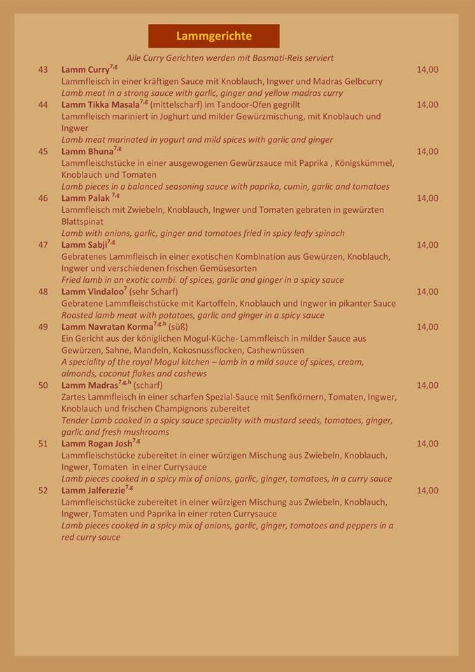 Menu at Indian Spicy Tandoori Restaurant und Bar, Darmstadt