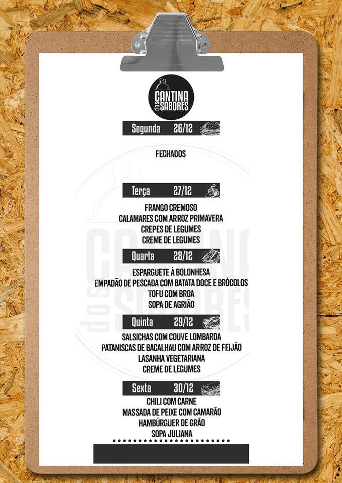 Menu em Cantina Dos Sabores restaurante, Montijo