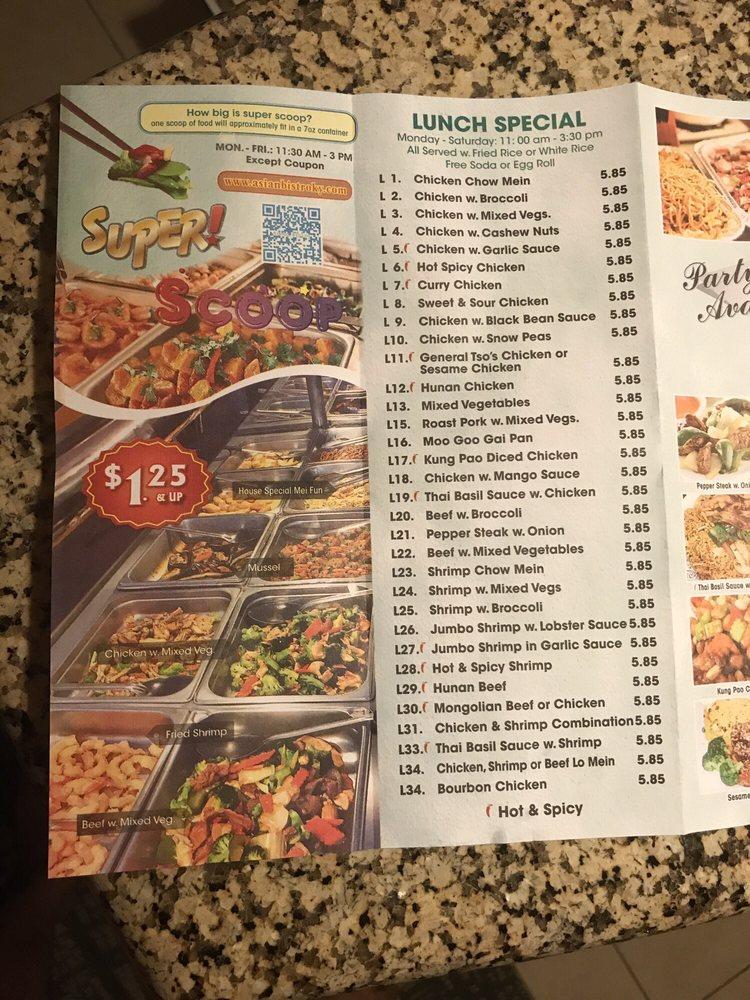 Menu at Asian Bistro Chinese & Sushi Restaurant, Lexington