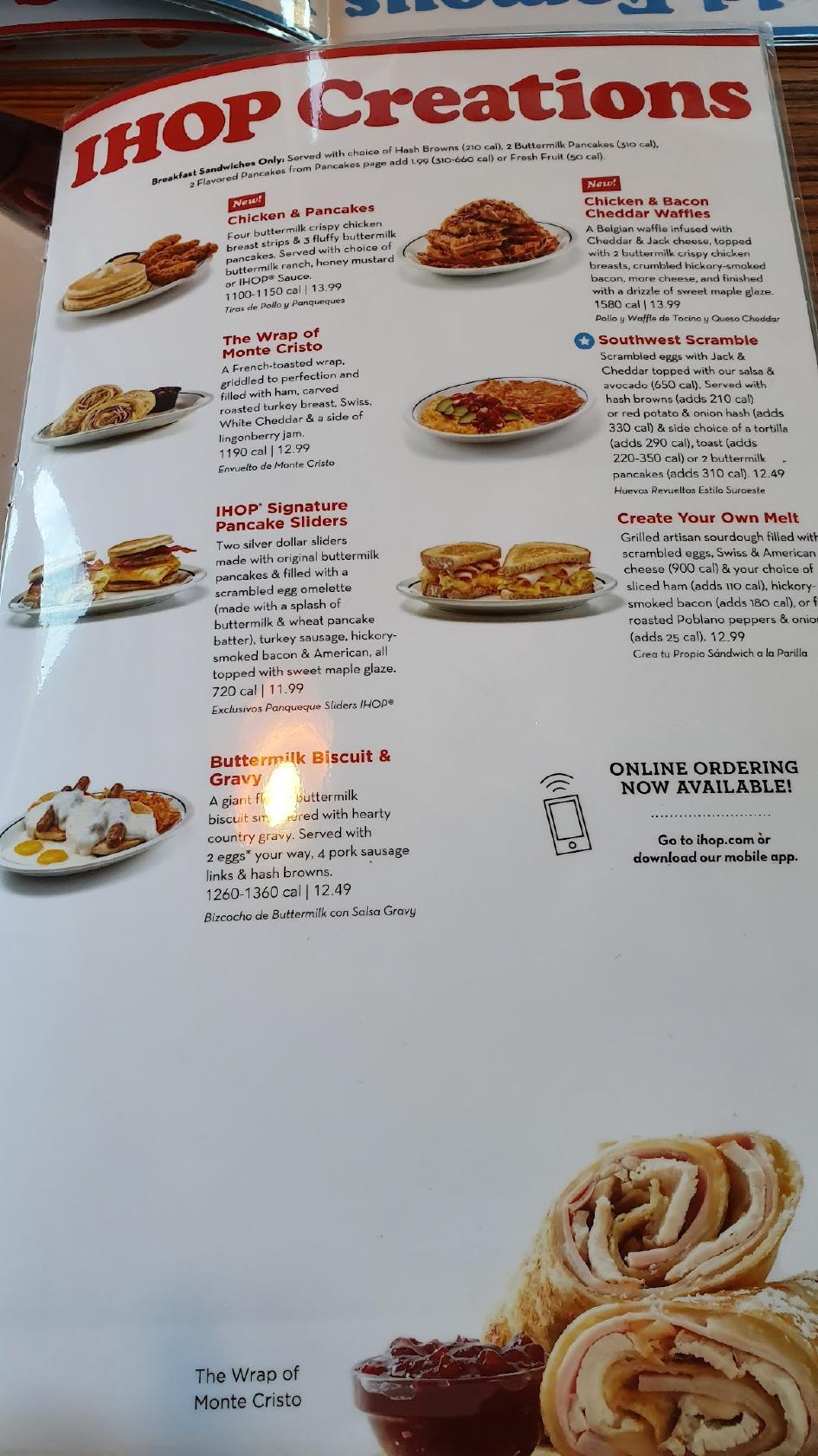 IHOP creations menu – Foto de IHOP, Orlando - Tripadvisor