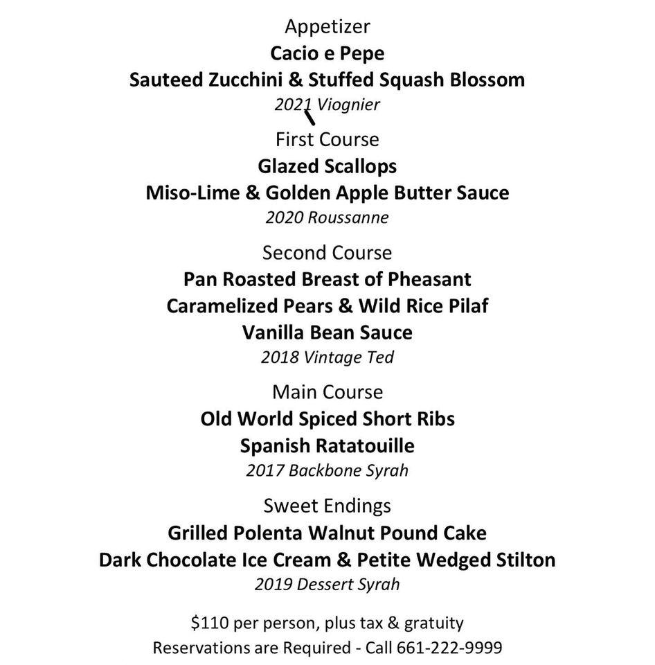 Menu at Salt Creek Grille Valencia steakhouse, Santa Clarita, Town