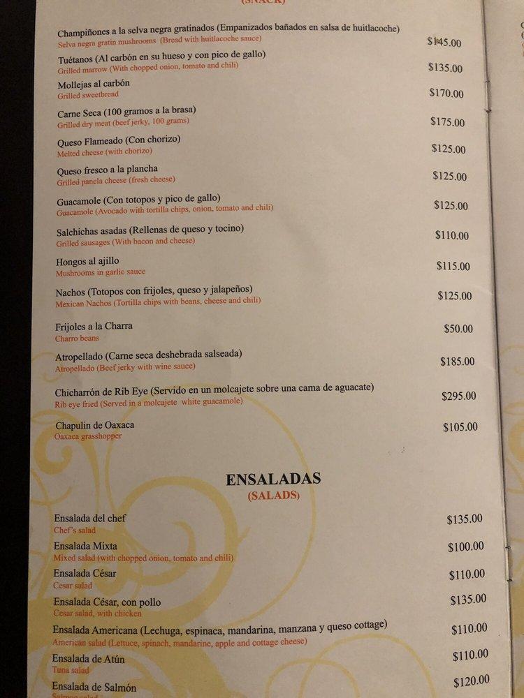 Menu at El Gusto de Puebla restaurant, San Nicolás de los Garza, Lope