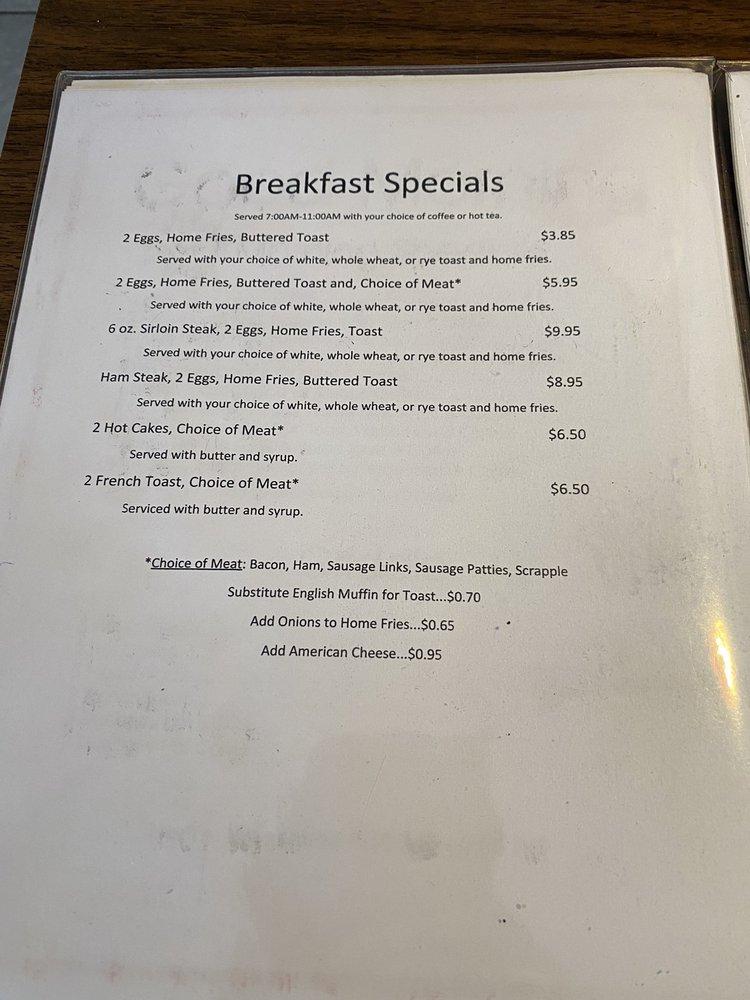 Menu at Lemoyne Family Restaurant, Lemoyne