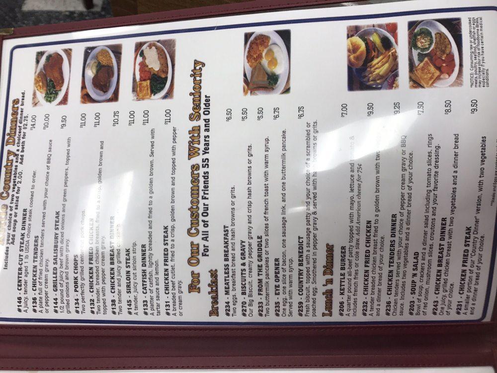 Menu at Kettle Restaurant, College Station, Texas Ave