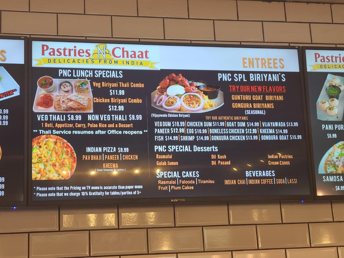 Menu at Pastries N Chaat restaurant, San Antonio, Huebner Rd Suite 113