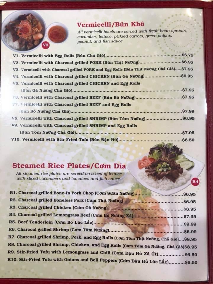 Menu at Pho L'amour Noodles and Grill restaurant, Pearland