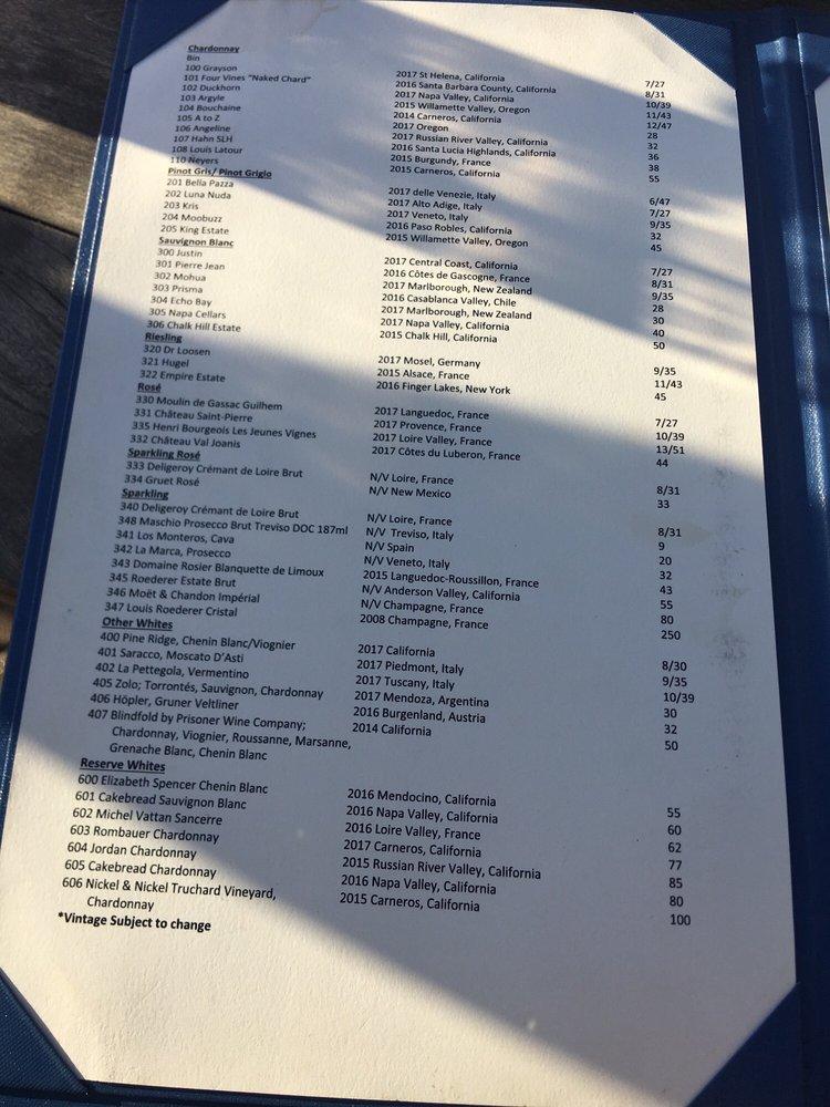 Menu at Cobalt, The Restaurant, Orange Beach