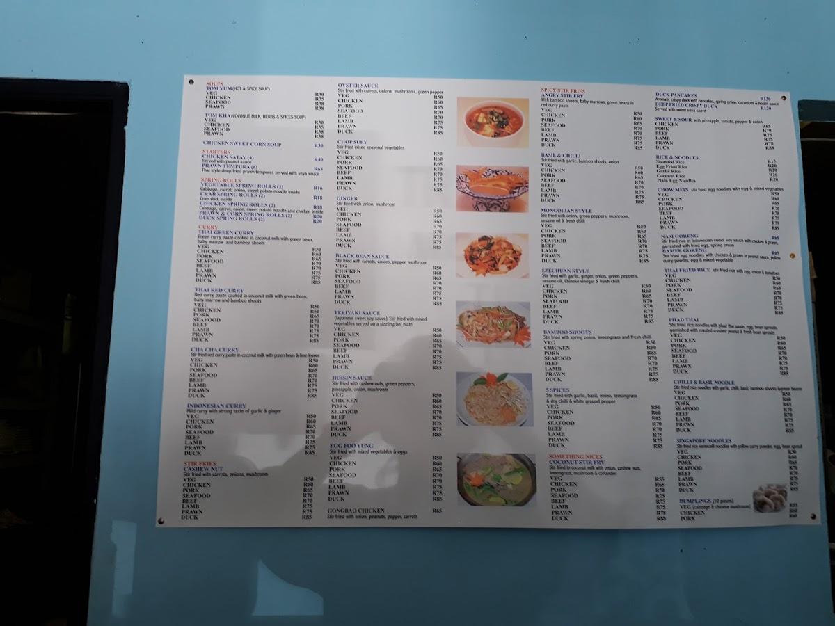 Menu at Shin Thai Take Away & Sushi restaurant, Cape Town, ZA Cape Town ...