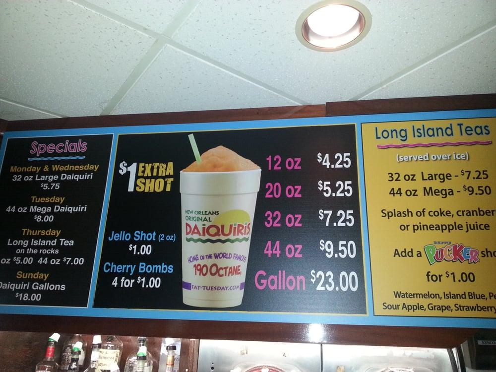 Menu at New Orleans Original Daiquiris Veterans pub & bar, Metairie