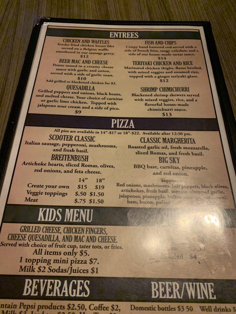 Menu at Scooter's Restaurant & Sports Bar, Sandy