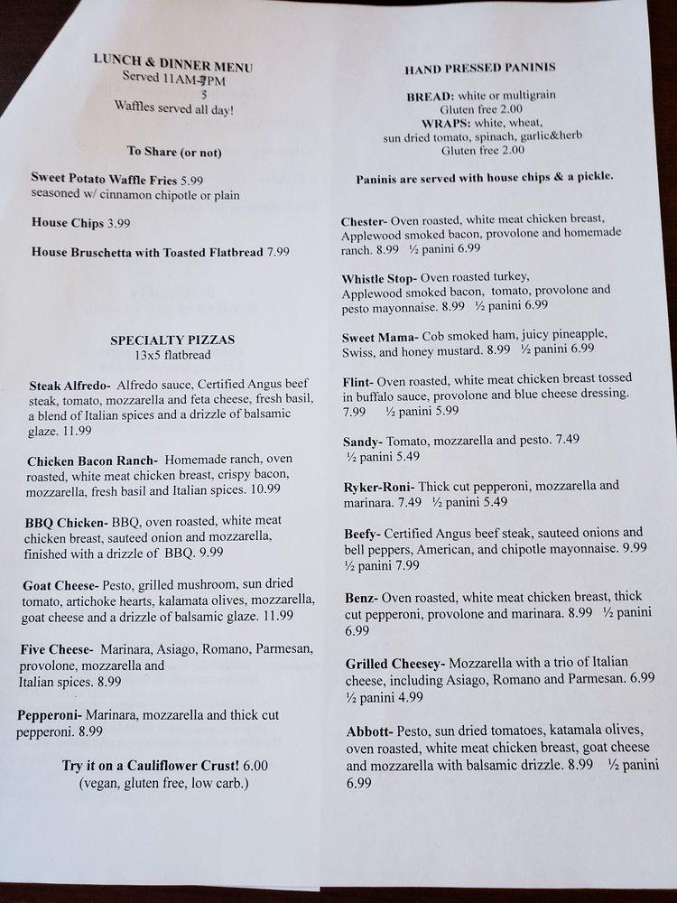 Menu at The Downtown Press Cafe, Farmington