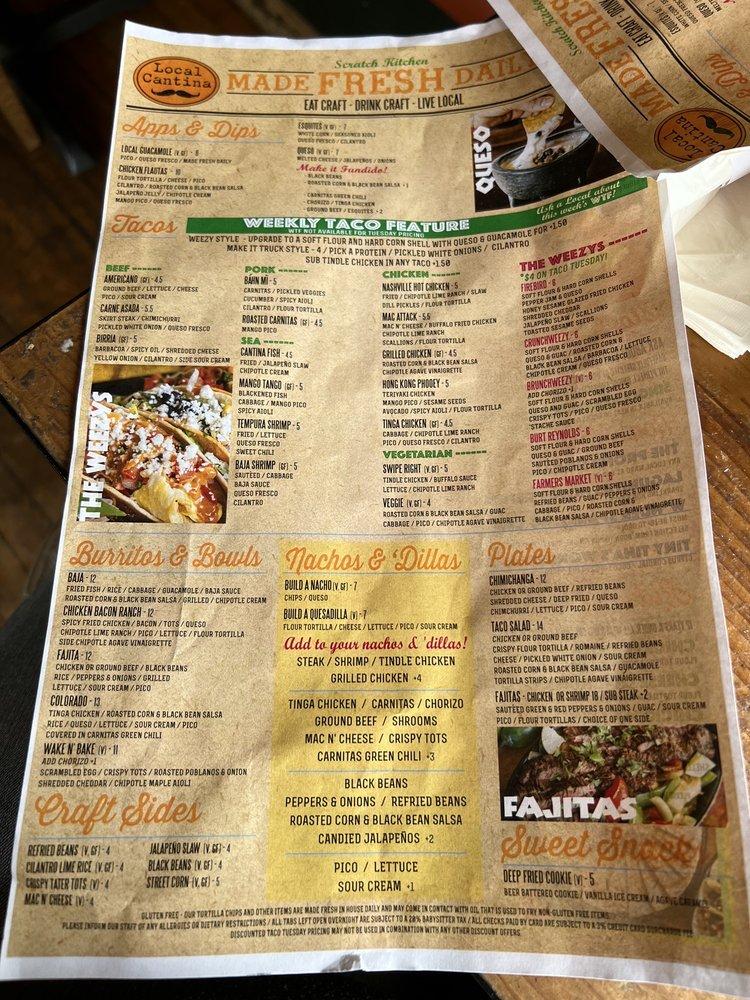 Menu at Local Cantina Grove City pub & bar, Grove City