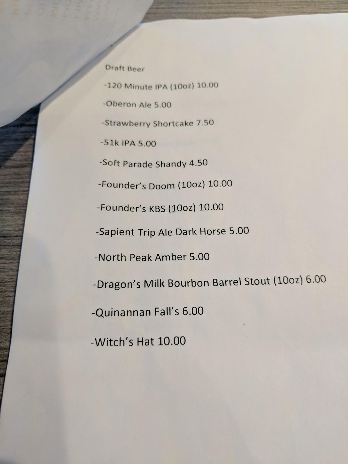 Menu at Jonna's Bar & Grill, Howell