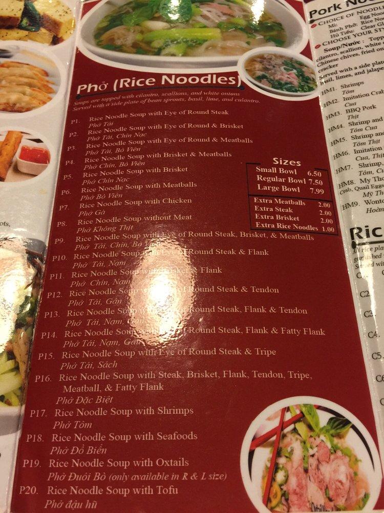 Menu At Pho B&B Vietnamese Cuisine Restaurant, Oklahoma City, S ...