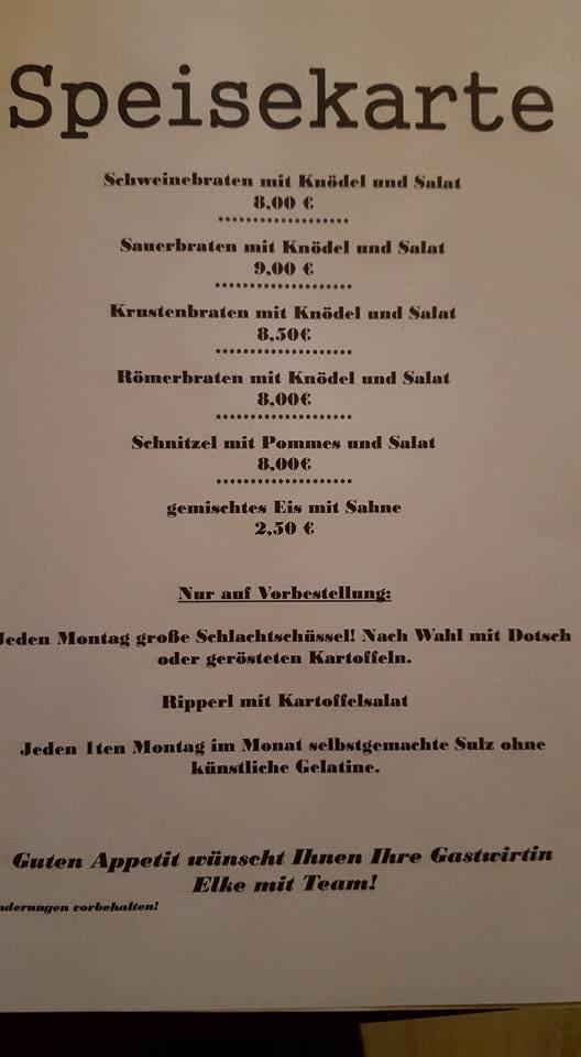 Speisekarte Von Gastst Tte Plank Restaurant Schwarzenfeld