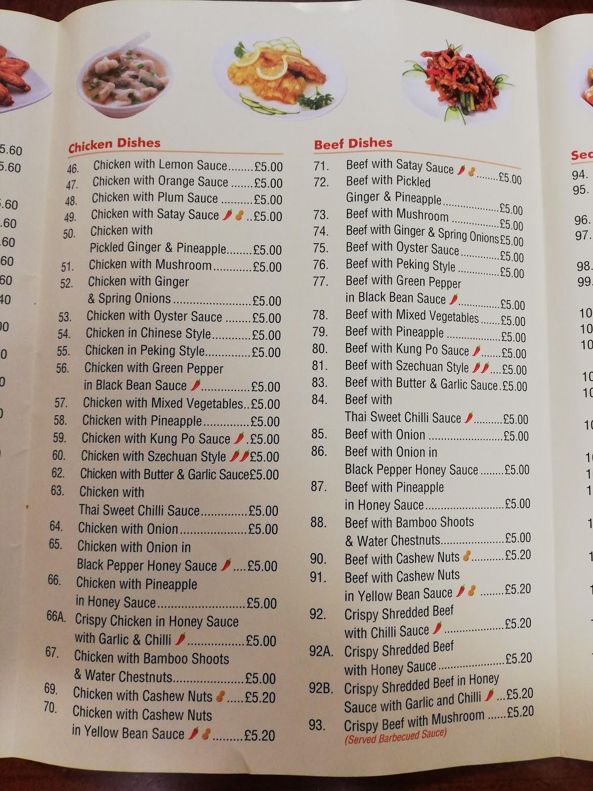 Menu at Lucky Bamboo Chinese Takeaway restaurant, SouthendonSea