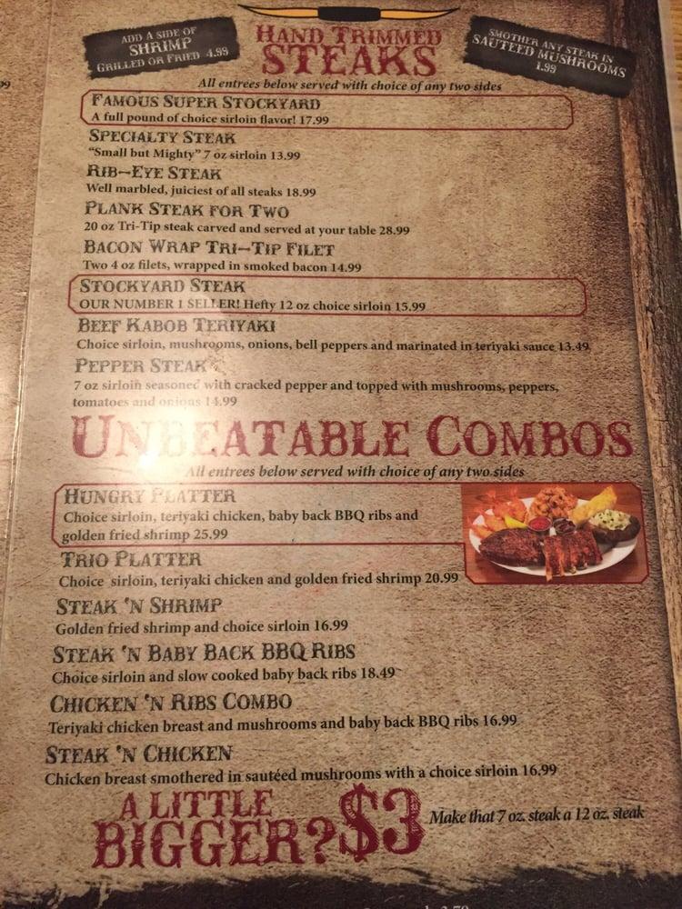 Menu at Steer 'n Stein Restaurant, Hemet
