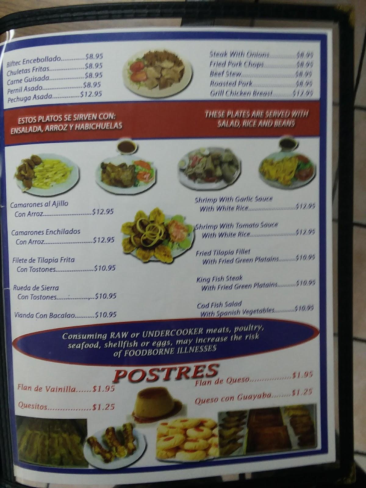 Menu at Kissimmee Bakery, Kissimmee