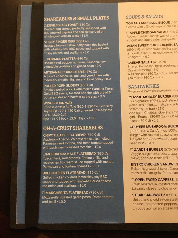 Menu at Garden Grille pub & bar, Oxnard