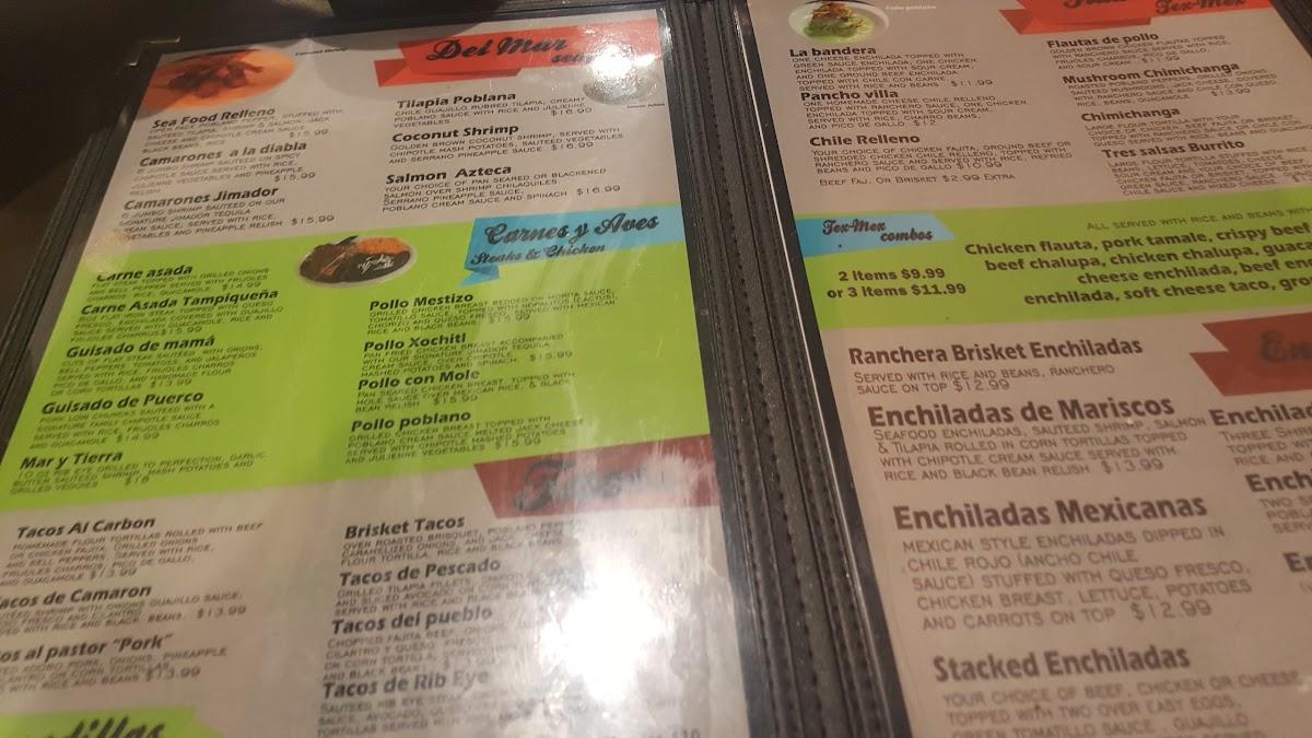 Menu at Los Jimadores Tex Mex Tequila Factory restaurant, Fort Worth