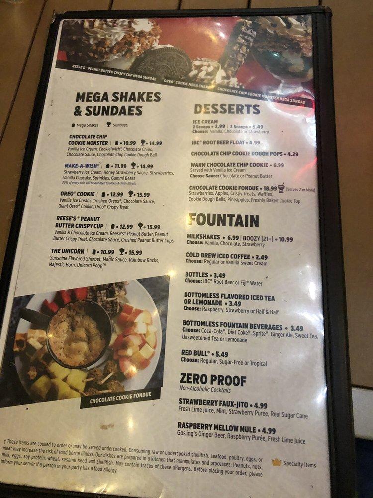 Menu at Kings Dining & Entertainment pub & bar, Rosemont, 5505 Park Pl