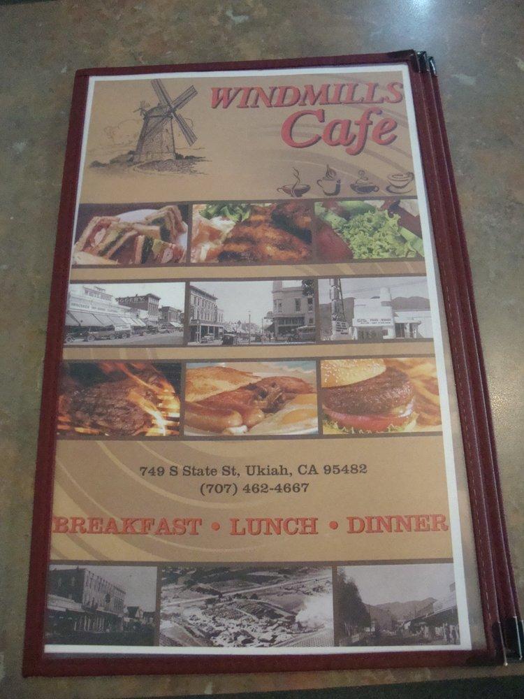 Menu at Windmills Cafe, Ukiah